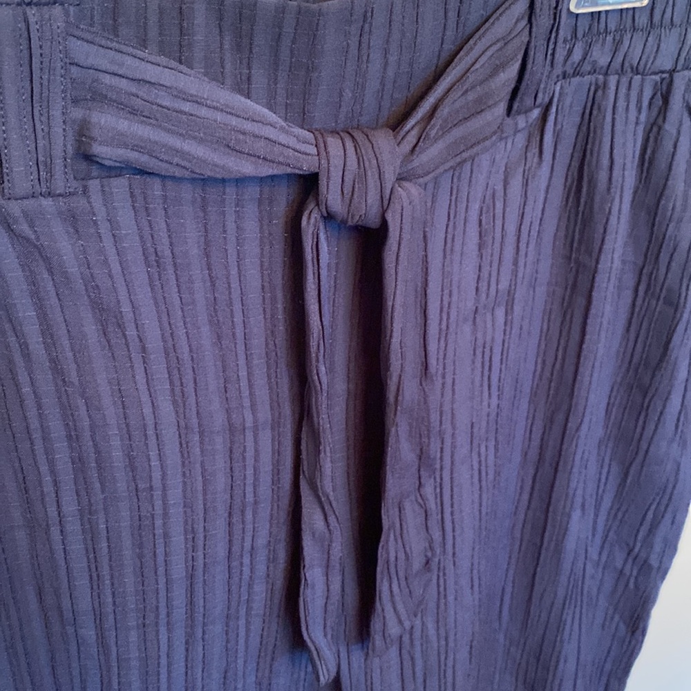 SOHO Apparel NWT Dressy Blue Pants Elastic wTie Belt Waist / Size XL - Picture 8 of 14